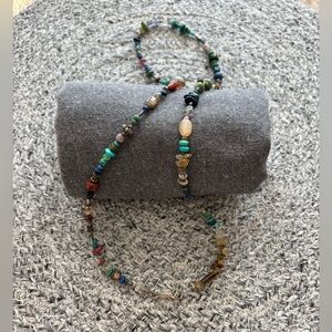 Multicolor Semiprecious Stone Beaded Necklace